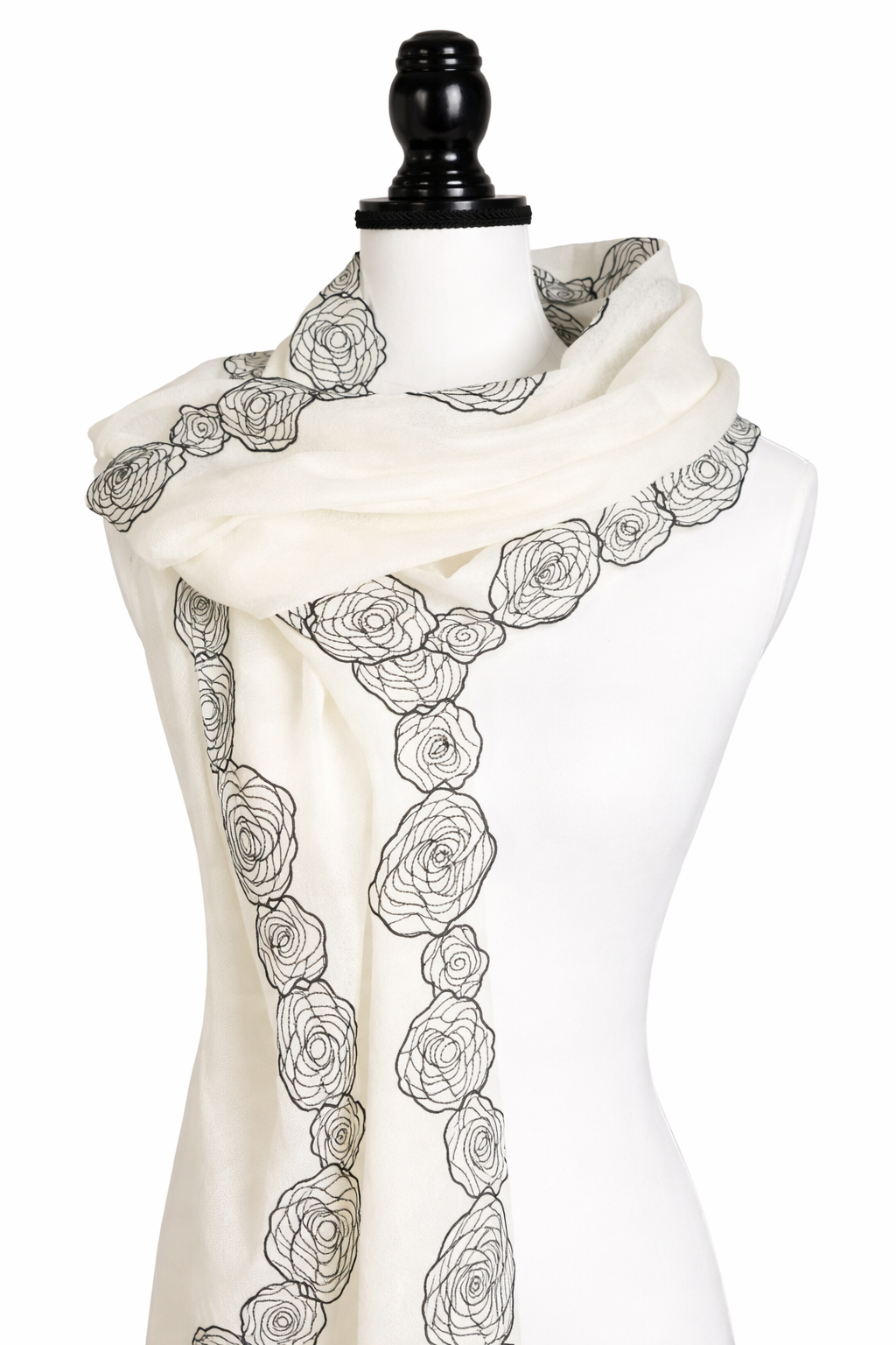 Sciarpa in puro cashmere 100% lavorata a mano - Pezzo unico