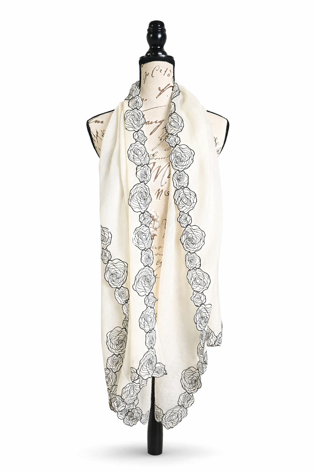 Sciarpa in puro cashmere 100% lavorata a mano - Pezzo unico