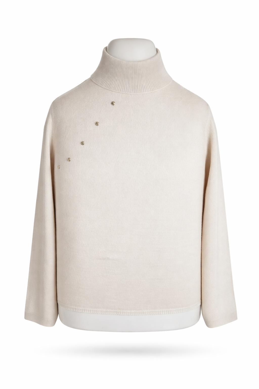 Maglia donna a collo alto in 100% Cashmere - Pezzo Unico