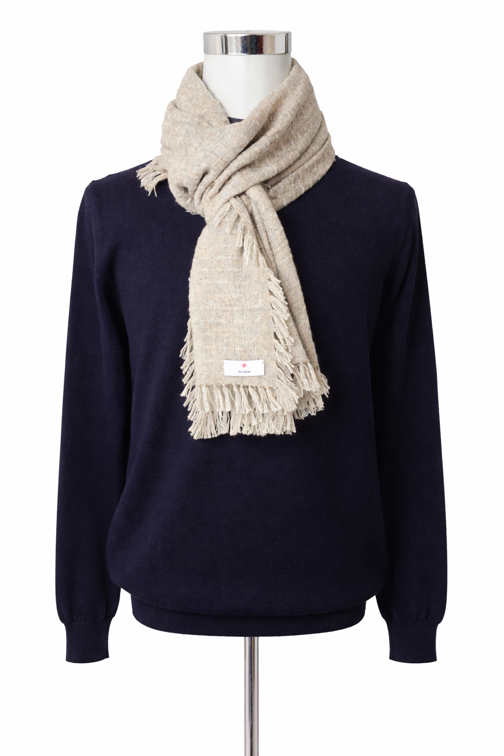 Maglione girocollo uomo in 100% cashmere blu navy Tg 52, ultimo