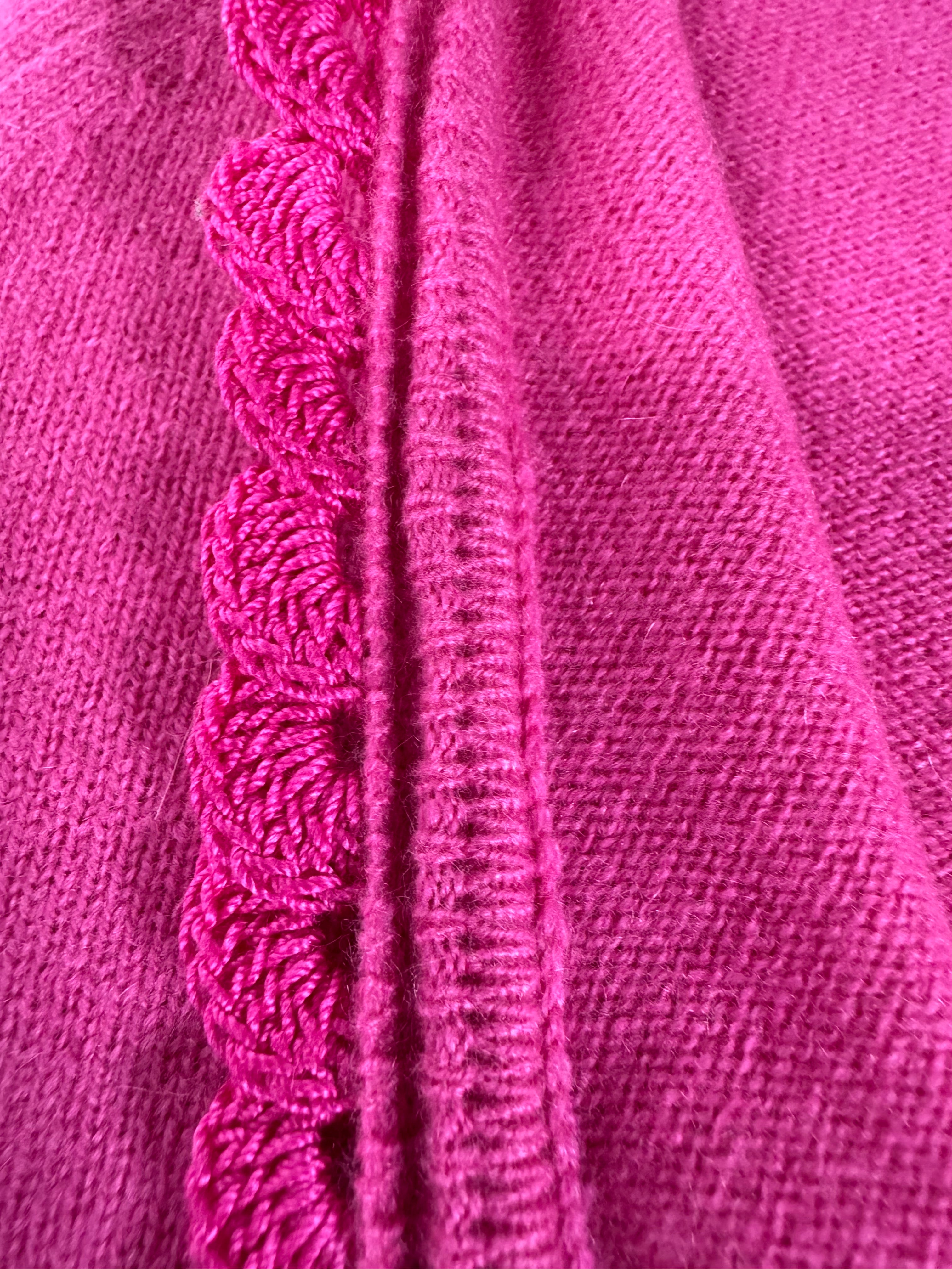 Cardigan donna in 100% Cashmere con passamaneria artigianale - Pezzo Unico