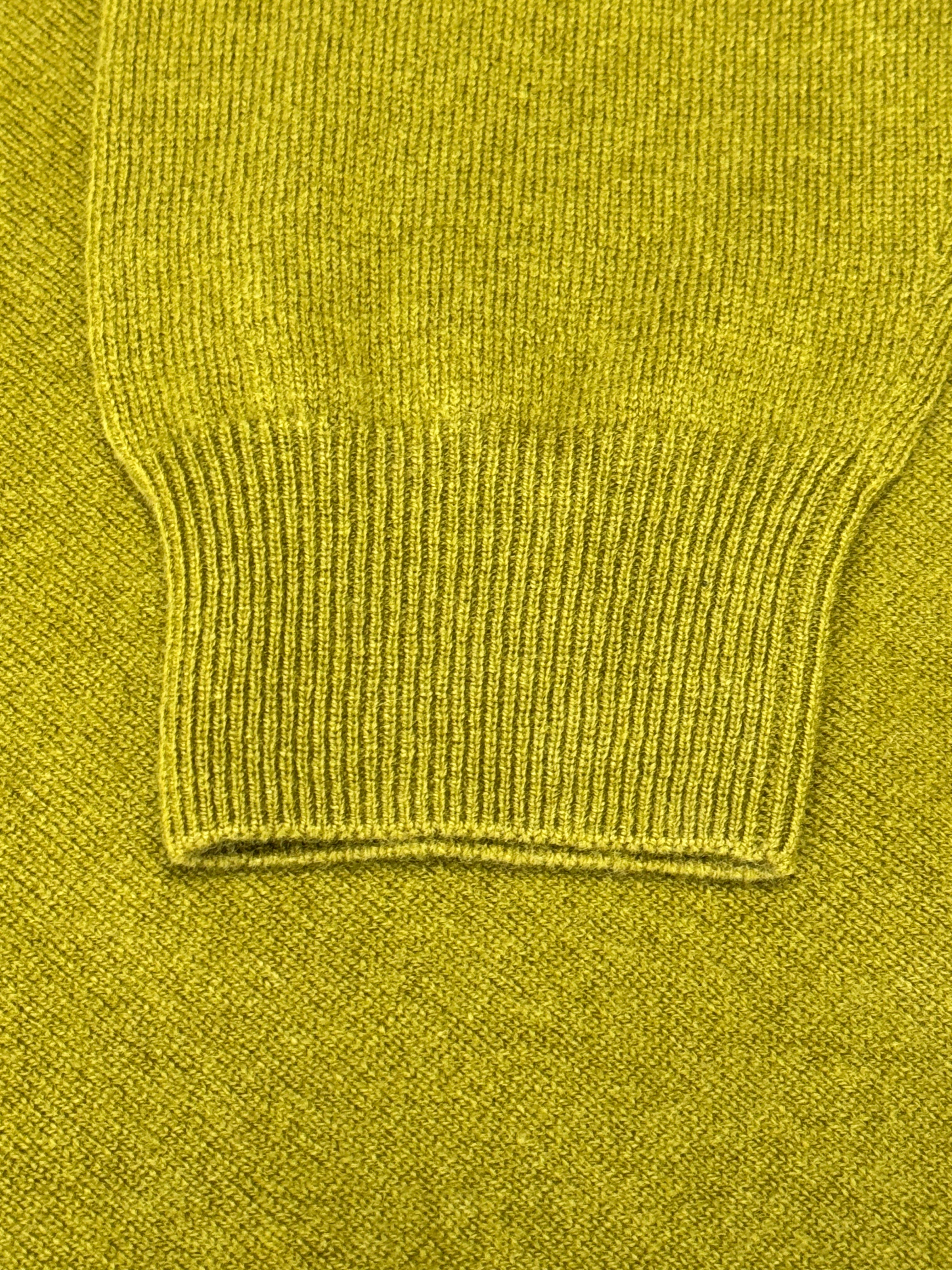 Maglione girocollo in 100% Cashmere della Mongolia, ultimi disponibili, Verde Muschio taglia M